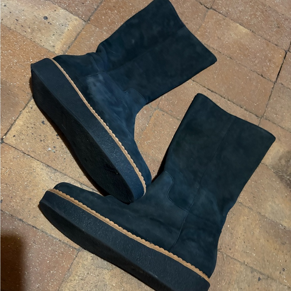 Black Suede Women's Boots